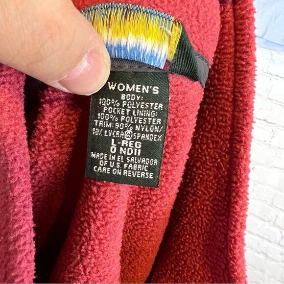 L.L. Bean Womens Fleece Vest Pink Zip Front Sleeveless size large - Picture 7 of 8